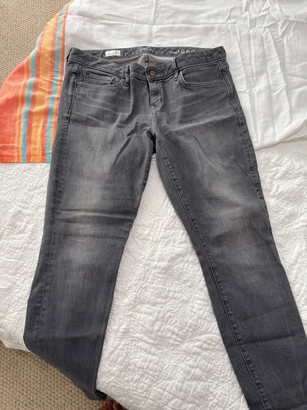 GAP 1969 Always Skinny Dark Grey Denim Jeans size 32r
